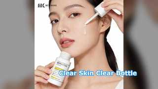 Flaconi contagocce cristallini per la cura della pelle