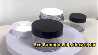 Eco-Friendly Bamboo Lid Cream Jar Sustainable Wide Mouth Cosmetic Packaging