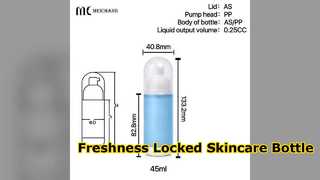 সংবেদনশীল স্কিনকেয়ার সতেজতার জন্য বায়ুবিহীন বোতল