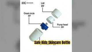 Kids Skincare Bottle Child Safe Vacuum Airless